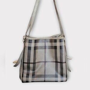 Burberry Canterbury Smoke House Check Coated Canvas Tote Bag